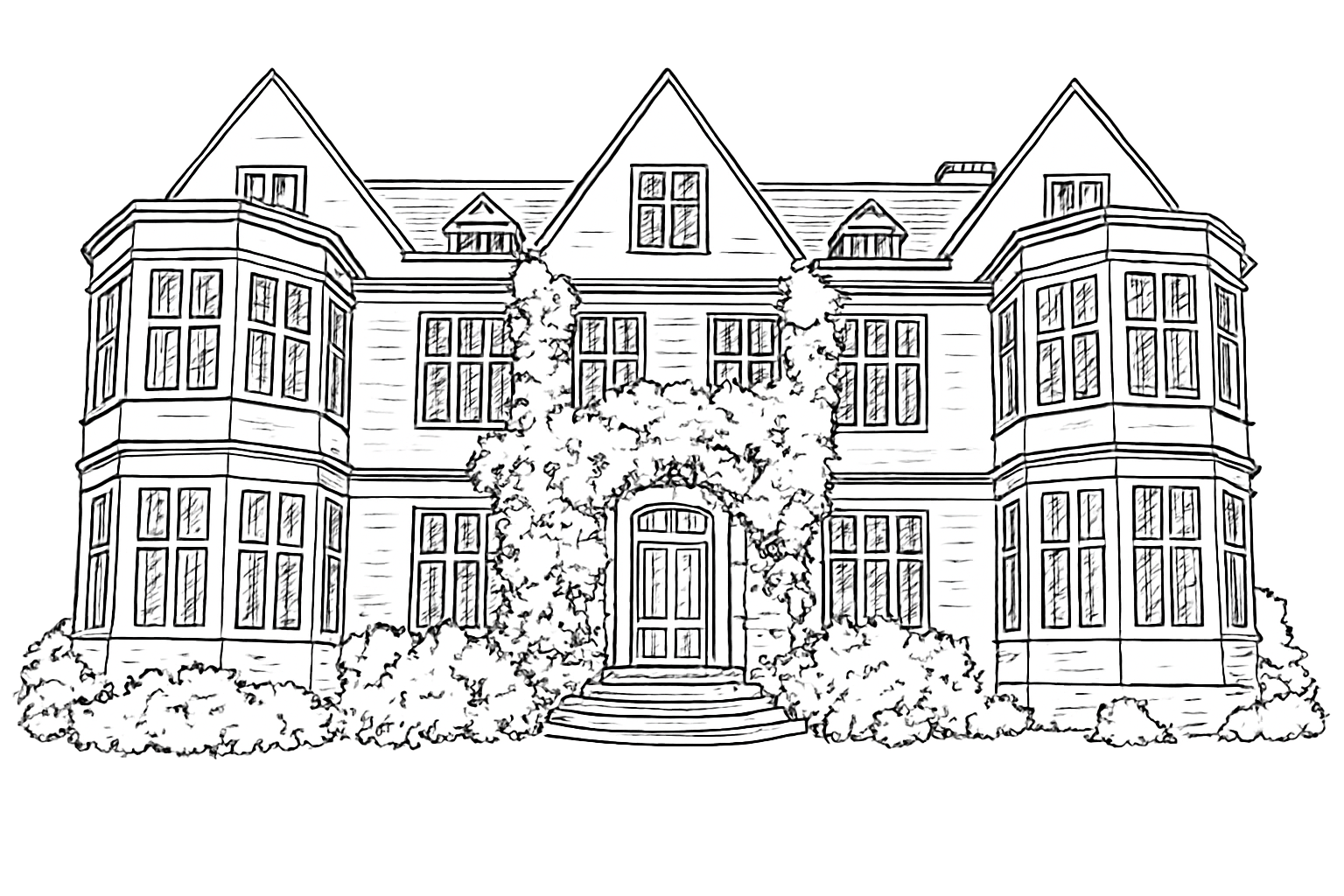 Horwood House Drawing